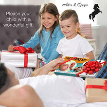 Load image into Gallery viewer, Face Paint Kit for Kids - 20 Water Based, Quick Dry, Non-Toxic Sensitive Skin Paints, 3 Glitters, 2 Temporary Hair chalks Combs, 3 Paint Brushes, 40 Stencils, 2 Tattoos Sheets, Face Painting Book