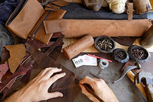 Load image into Gallery viewer, Hide & Drink, Artist Paint Brush Canvas Roll-Up with Leather Lining Storage Wrap / 24 Slots / Workshop Art Study Handmade :: Manta