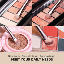Load image into Gallery viewer, BS-MALL Makeup Brush Set 18 Pcs Premium Synthetic Foundation Powder Concealers Eye shadows Blush Makeup Brushes Champagne Gold Cosmetic Brushes with Black Case