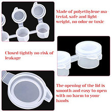 Load image into Gallery viewer, 240 Pieces Empty Paint Pot, Caffox 40 Strips Acrylic Mini Paint Container Strips Storage with Lids for Classrooms School Arts and Crafts Paint (3ml/ 0.1oz)