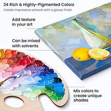 Load image into Gallery viewer, Arteza Oil Paint, Set of 24 Colors/Tubes (12ml/0.4oz) with Storage Box, Rich Pigments, Vibrant, Non Toxic Paints for The Professional Artist, Hobby Painters & Kids, Art Supplies for Canvas Painting