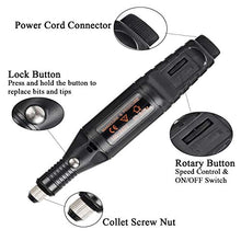 Load image into Gallery viewer, Uolor 108 Pcs Engraving Tool Kit, Multi-Functional Electric Corded Micro Engraver Etching Pen DIY Rotary Tool for Jewelry Glass Wood Ceramic Metal Plastic with Scriber, 82 Accessories and 24 Stencils