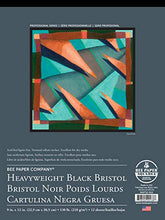 Load image into Gallery viewer, Bee Paper Black Bristol Pad, 9"-12"