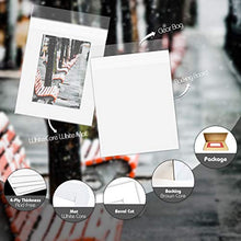 Load image into Gallery viewer, Golden State Art Pack of 50 8x10 White Picture Mats Mattes with White Core Bevel Cut for 5x7 Photo + Backing + Bags