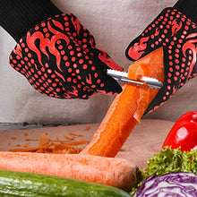 Load image into Gallery viewer, BBQ Gloves, 1472°F Heat Resistant Grilling Gloves Silicone Non-Slip Oven Gloves Long Kitchen Gloves for Barbecue, Cooking, Baking, Cutting