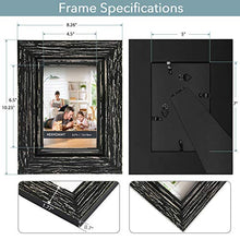 Load image into Gallery viewer, NEXHOMMY Solid Wood Picture Frames - Rustic Black Finished (Pack of 2) Photo Frames Size 5x7 High Definition Glass Vertically Or Horizontally For Tabletop Display And Wall Hanging Wide Wood Collection
