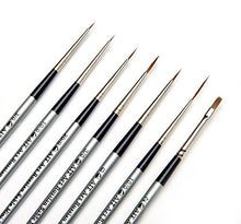 Load image into Gallery viewer, AIT Art Select Red Sable Detail Brush Set, 7 Pure Russian Sable Paint Brushes, Handmade in Germany for Crafting Exquisite Details Using Oil, Acrylic, or Watercolors