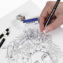 Load image into Gallery viewer, Tombow 51523 MONO Drawing Pencil Set, Assorted Degrees, 12-Pack. Professional Quality Graphite Pencil Set with Eraser and Sharpener