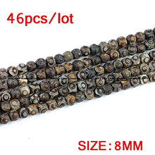 Load image into Gallery viewer, China Tibetan Dzi Eyes Beads Natural Brown Agate Stone Religion Round Loose Bead 8/10/12MM Beads for Jewelry Making Bracelet DIY(Multi-Color,8)