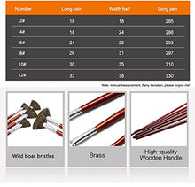Load image into Gallery viewer, high-Grade Mink 6 pcs/Set Fish Tail Fan Shape Watercolor Gouache Acrylic Painting Pen Artist Oil Painting Brushes Art Supplies