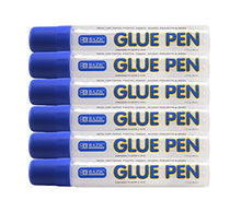 Load image into Gallery viewer, Bazic Products Glue Pens, 1.7 fl oz (5ml) per Pen, Ideal for Paper - Photos - Fabric - School Projects and More, Washable - Refillable (6-Pack)
