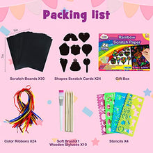 Load image into Gallery viewer, ZMLM Scratch Paper Art-Craft Girl: Rainbow Scratch Magic Drawing Set Paper Pad Board Supply Kit Toddler Project Activity for 3-12 Year Old Kid Game Toy Holiday|Party Favor|Birthday|Children's Day Gift
