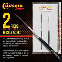 Load image into Gallery viewer, Custom Shop SS Scroll/Script Writer Pinstriping Brush Kit (#1 & #2) (Pack of 2 Brushes Both a #1 and #2) - High Performance Striping Brushes