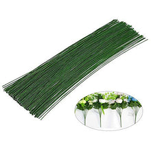 Load image into Gallery viewer, 200 PCS Floral Stem Wire Flower Arrangements and DIY Crafts,Dark Green,Floral Wire for Florist Flower Arrangement 16 Inches