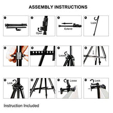 Load image into Gallery viewer, FUDESY Easel Stand,66" Aluminum Metal Display Easel Artist Easel Tripod with Portable Bag Adjustable Height from 21" to 66" for Table-Top/Floor Painting,Displaying,Drawing