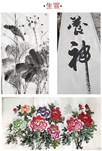 Load image into Gallery viewer, MEGREZ Chinese Japanese Calligraphy Practice Writing Sumi Drawing Xuan Rice Paper Without Grids 100 Sheets/Set - 34 x 138 cm (13.38 x 54.33 inch), Sheng (Raw) Xuan