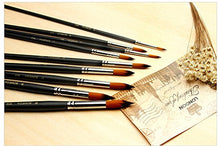 Load image into Gallery viewer, Grocery House Paintbrushes (9 Pack), Long Handle Round Brush Set 0-16#, Art Paint Brushes for Acrylic, Oil, Watercolors