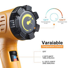 Load image into Gallery viewer, SEEKONE Heat Gun 1800W Heavy Duty Hot Air Gun Kit Variable Temperature Control with 2-Temp Settings 4 Nozzles 122℉~1202℉(50℃- 650℃)with Overload Protection for Crafts, Shrinking PVC, Stripping Paint