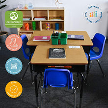 Load image into Gallery viewer, ECR4Kids 24" x 18" Adjustable Open Front Student Metal Book Box, DESK, 1-Pack, Black and Oak