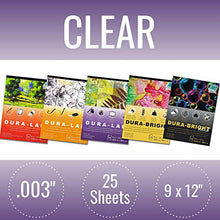 Load image into Gallery viewer, Grafix Dura-Lar Clear 9 x 12”, Pad of 25 – Ultra 003” Film, Acetate Alternative, Glossy Surface for Coverings, Stencils, Color Separation, Window Applications, Transparencies