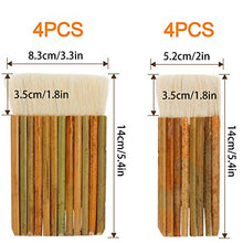 Load image into Gallery viewer, 8Pack Hake Watercolor Brushes, Hake Blender Brushes, Sheep Hair Hake Brushes for Pottery, Bamboo Handle Brushes for Painting, Watercolor, Wash, Dust Cleaning, Ceramic & Pottery Painting