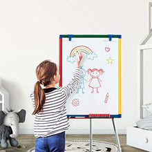 Load image into Gallery viewer, Magnetic Whiteboard Easel with Stand Dry Erase Flipchart Board for School Classroom Home Children Teaching Display,Colorful Frame,24x18inches