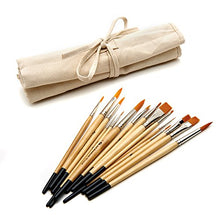 Load image into Gallery viewer, AIT Art Paint Brush Set - 15 Paint Brushes - Rounds, Flats - Handmade in USA for Trusted Performance with Oil, Acrylic, and Watercolor - Includes Canvas Brush Holder