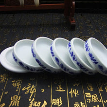 Load image into Gallery viewer, Lzttyee 5 Layers Round Porcelain Mixing Trays Set Palette for Holding Painting Color