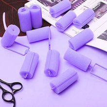 Load image into Gallery viewer, 36 Pieces Foam Sponge Hair Rollers - Soft Sleeping Hair Curlers Flexible Hair Styling Curlers Sponge Curlers for Hair Styling (Purple)