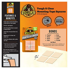 Load image into Gallery viewer, Gorilla Tough & Clear Double Sided Mounting Tape Squares, 24 1" Pre-Cut Squares, Clear, (Pack of 1) - 6067201