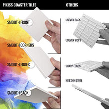 Load image into Gallery viewer, Ceramic Tiles for Crafts Coasters,12 Ceramic White Tiles Unglazed 4x4 with Cork Backing Pads, Use with Alcohol Ink or Acrylic Pouring, DIY Make Your Own Coasters, Mosaics, Painting Projects, Decoupage