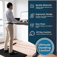 Load image into Gallery viewer, ComfiLife Anti Fatigue Floor Mat – 3/4 Inch Thick Perfect Kitchen Mat, Standing Desk Mat – Comfort at Home, Office, Garage – Durable – Stain Resistant – Non-Slip Bottom (20" x 32", Black)