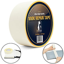 Load image into Gallery viewer, Bookbinding Tape, White Cloth Book Repair Tape for Bookbinders, Semi-Transparent Hinging Tape, Craft Tape, 2 Inches by 45 Feet
