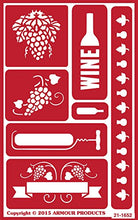 Load image into Gallery viewer, Armour Products 21-1652 Over N Over Glass Etching Stencil, 5-Inch by 8-Inch, Wine Time