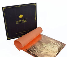 Load image into Gallery viewer, BARNABAS BLATTGOLD Genuine Copper Leaf Sheets 25 Sheets - 5.5 inches Booklet - Loose Leaf