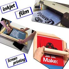 Load image into Gallery viewer, 13"x19" Screen Printing Film 25 Sheets Waterproof Inkjet Transparent Film for Water-based Pigment and Dye Printers
