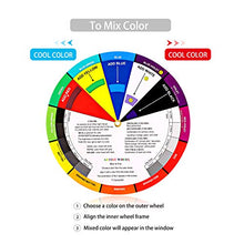 Load image into Gallery viewer, 2 Pieces Color Wheel, Paint Mixing Learning Guide Art Class Teaching Tool Color Wheels for Makeup Blending Board Chart Color Mixed Guide Mix Colours (5.5 Inch/ 14 cm)