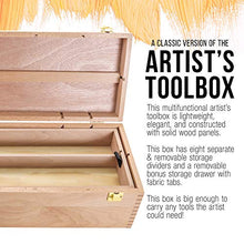 Load image into Gallery viewer, US Art Supply Artist Wood Pastel, Pen, Marker Storage Box with Drawer(s) (Large Tool Box)