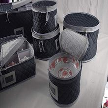 Load image into Gallery viewer, Complete Dinnerware Storage Set #1 Best Protection for Storing or Transporting Fine China Dishes Coffee Tea Cups Wine Glasses Includes 48 Felt Protectors for Plates