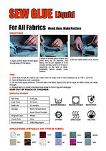Load image into Gallery viewer, Visbella 1 Min Quick Bonding Fast Dry Sew Fabric Glue DIY Mask Making Tools Liquid Reinforcing Adhesive Speedy Fix for All Fabrics Clothing Cotton Flannel Denim Leather Polyester Doll Repair (60ml)