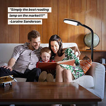 Load image into Gallery viewer, Brightech Litespan - Bright LED Floor Lamp for Crafts and Reading - Estheticians' Light for Lash Extensions - Natural Daylight Lighting for Office Tasks - Adjustable Gooseneck Pole Lamp - Natural Wood