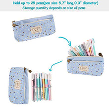 Load image into Gallery viewer, IPOW Flower Floral Canvas Cosmetic Pen Pencil Stationery Pouch Bag Case, Pastoral, Set of 4
