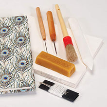 Load image into Gallery viewer, Lineco Bookbinding Tool Kit for Beginners, Bookbinders and Craft Makers. Includes Awls for Making Holes, 6" Bone Folder, 1/2" Bristle Brush, Bookbinding Needles, Linen Thread, Beeswax.