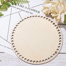 Load image into Gallery viewer, PH Pandahall 1pc Natural Wooden Basket Bottom, 7.8 Inch Circle Blank Solid Crochet Basket Wood Base for DIY Basket Weaving Supplies Craft Making Home Decoration, Burlywood
