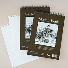 Load image into Gallery viewer, 9" x 12" Sketch Book, Top Spiral Bound Sketch Pad Hardcover, 2 Packs 100-Sheets Each (68lb/100gsm), Acid Free Art Sketchbook Artistic Drawing Painting Writing Paper for Kids Adults Beginners Artists