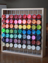 Load image into Gallery viewer, Wooden Craft Paint Storage Rack - Holds 81 Standard Size 2oz. Bottles of Paint.