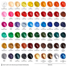 Load image into Gallery viewer, Arteza Acrylic Paint, Set of 60 Colors/Tubes (0.74 oz, 22 ml) with Storage Box, Rich Pigments, Non Fading, Non Toxic Metallic Paints for Artist, Hobby Painters & Kids, Art Supplies for Canvas Painting