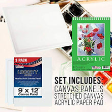 Load image into Gallery viewer, US Art Supply 33 Piece Custom Artist Acrylic Painting Set with Table Easel, Paint, Canvas and Accessories