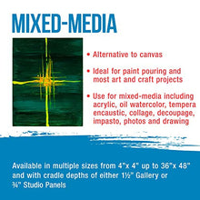Load image into Gallery viewer, U.S. Art Supply 24" x 36" Birch Wood Paint Pouring Panel Boards, Gallery 1-1/2" Deep Cradle (Pack of 2) - Artist Depth Wooden Wall Canvases - Painting Mixed-Media Craft, Acrylic, Oil, Encaustic