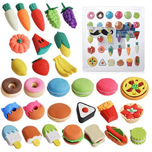 Load image into Gallery viewer, Mr. Pen- Food Erasers, Erasers, 30 Pack, Puzzle Erasers, Take Apart Erasers, Fruit Erasers, Pull Apart Erasers, Erasers for Kids, Fun Erasers, Gifts for Kids, Prizes for Kids Classroom, Pencil Erasers